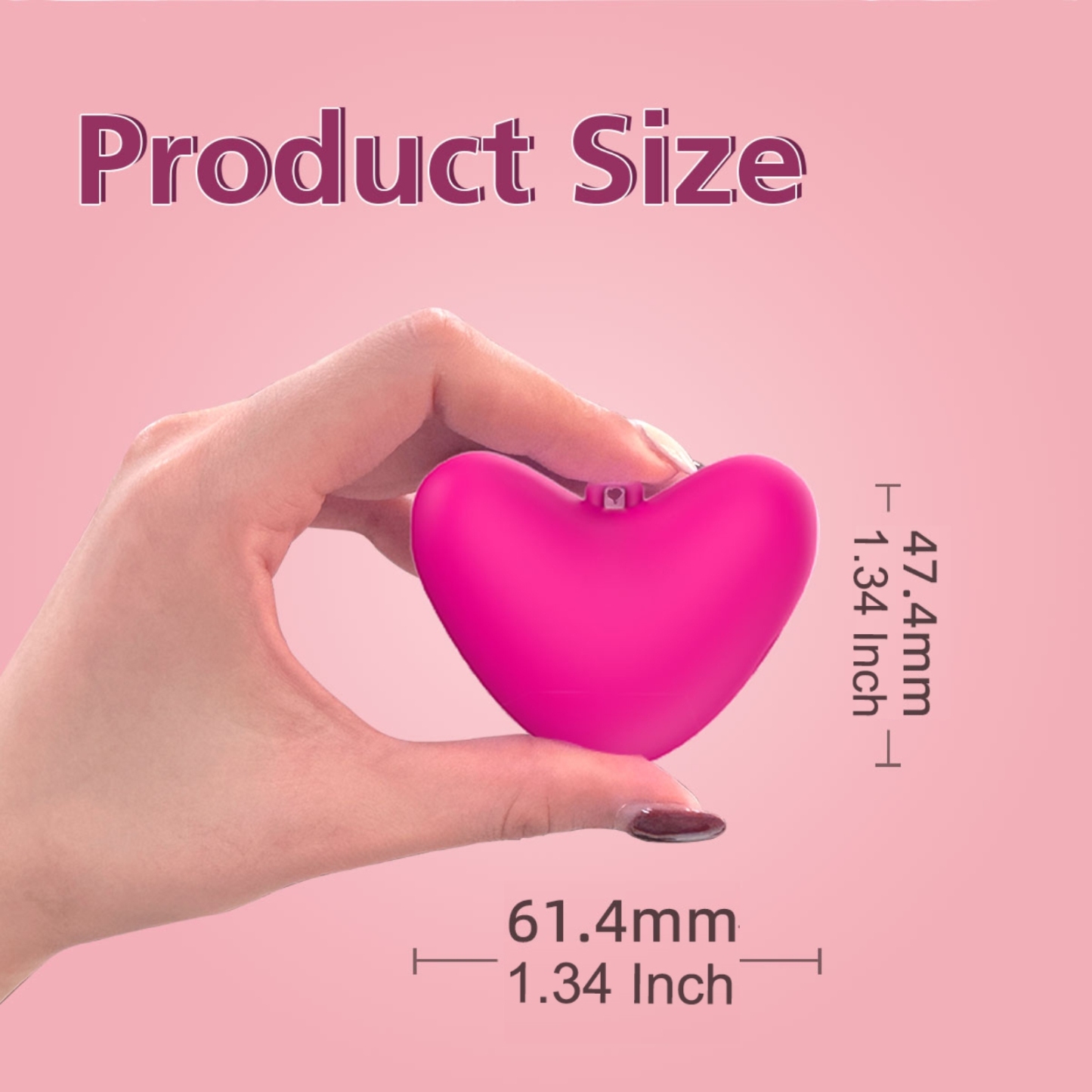XOIVORIXO Hearts Bullet Vibrator for Women , Full Silicone Sucking Massager with 10 Vibration Modes, USB Rechargeable， Waterproof Vibrating Personal Dildo