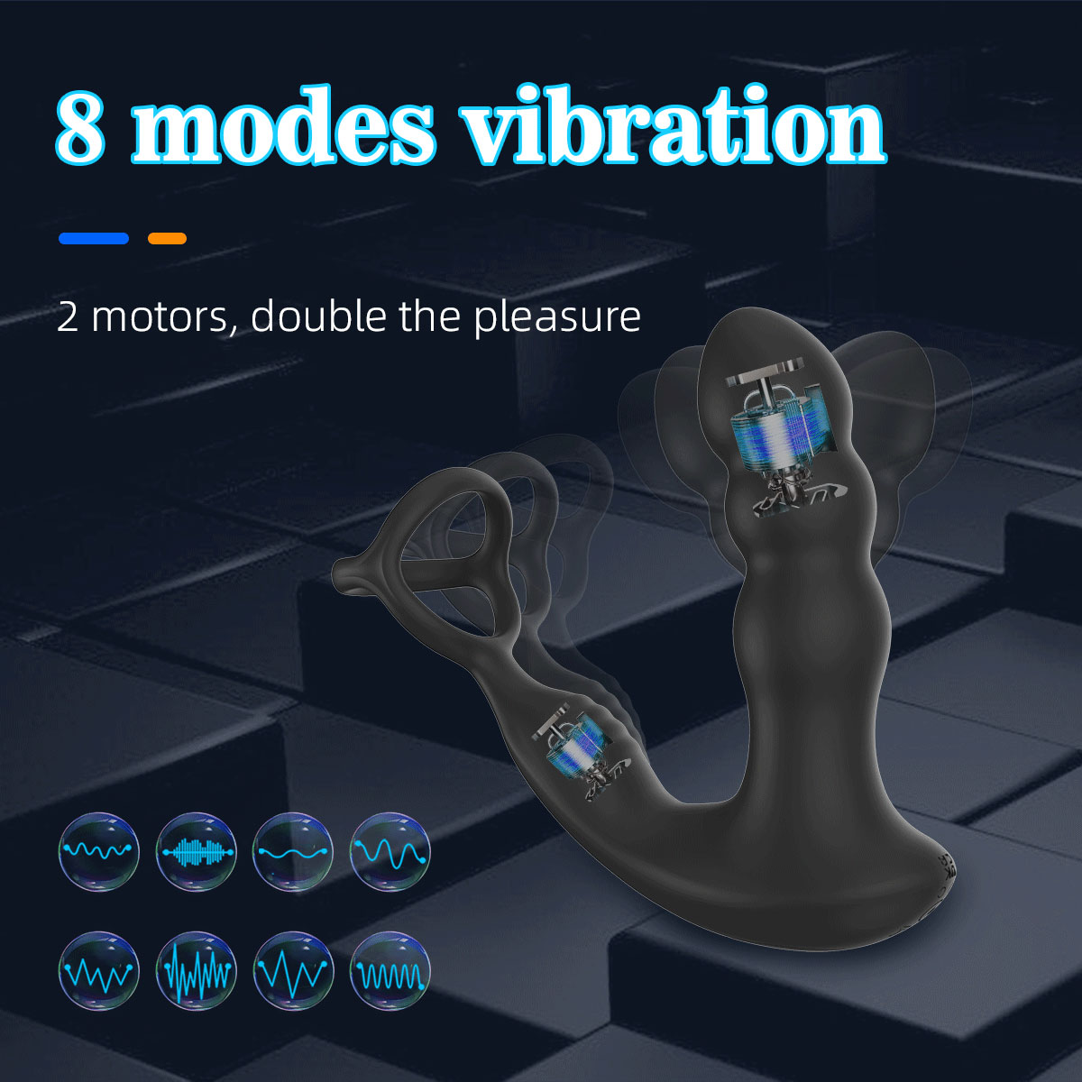 Thrusting Anal Prostate Massager, vibrating Butt Plug and Cock Ring for Gay Couples, LGBTQ sextoy with 8 Vibration Modes 360" rotation, Waterproof Wireless Remote Control for Men’s Anal Stimulation and Enhanced Pleasure