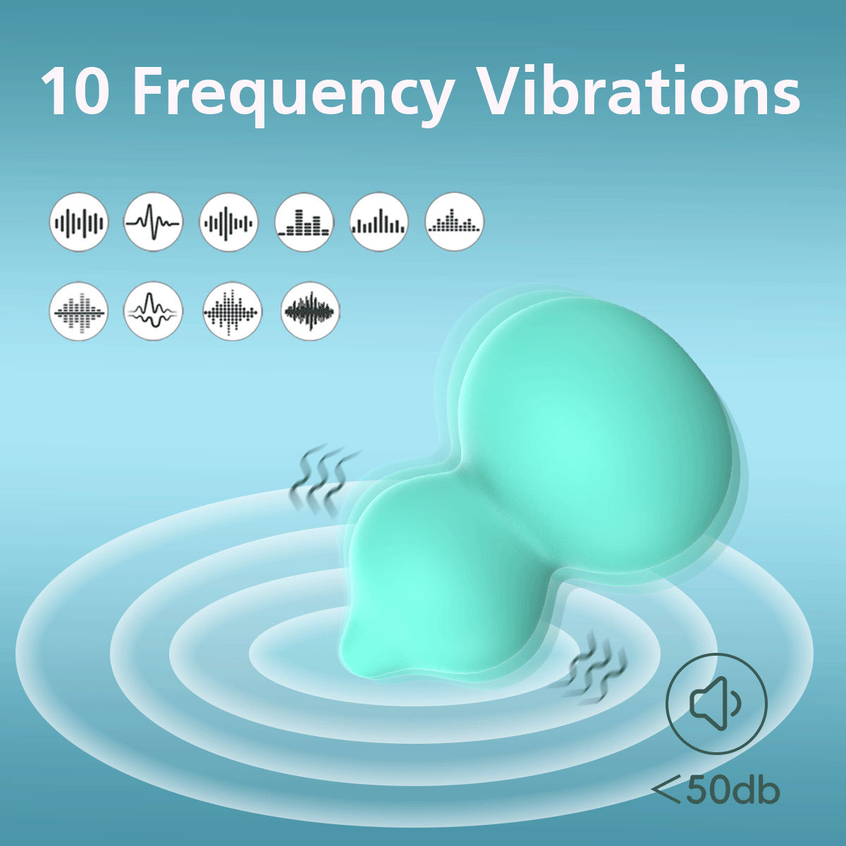  Bullet Vibrator for Women - Soft Full silicone Sucking Vibrator with 10 vibration Modes, Gourd shaped WaterproofVibrating Dildo Personal Massager
