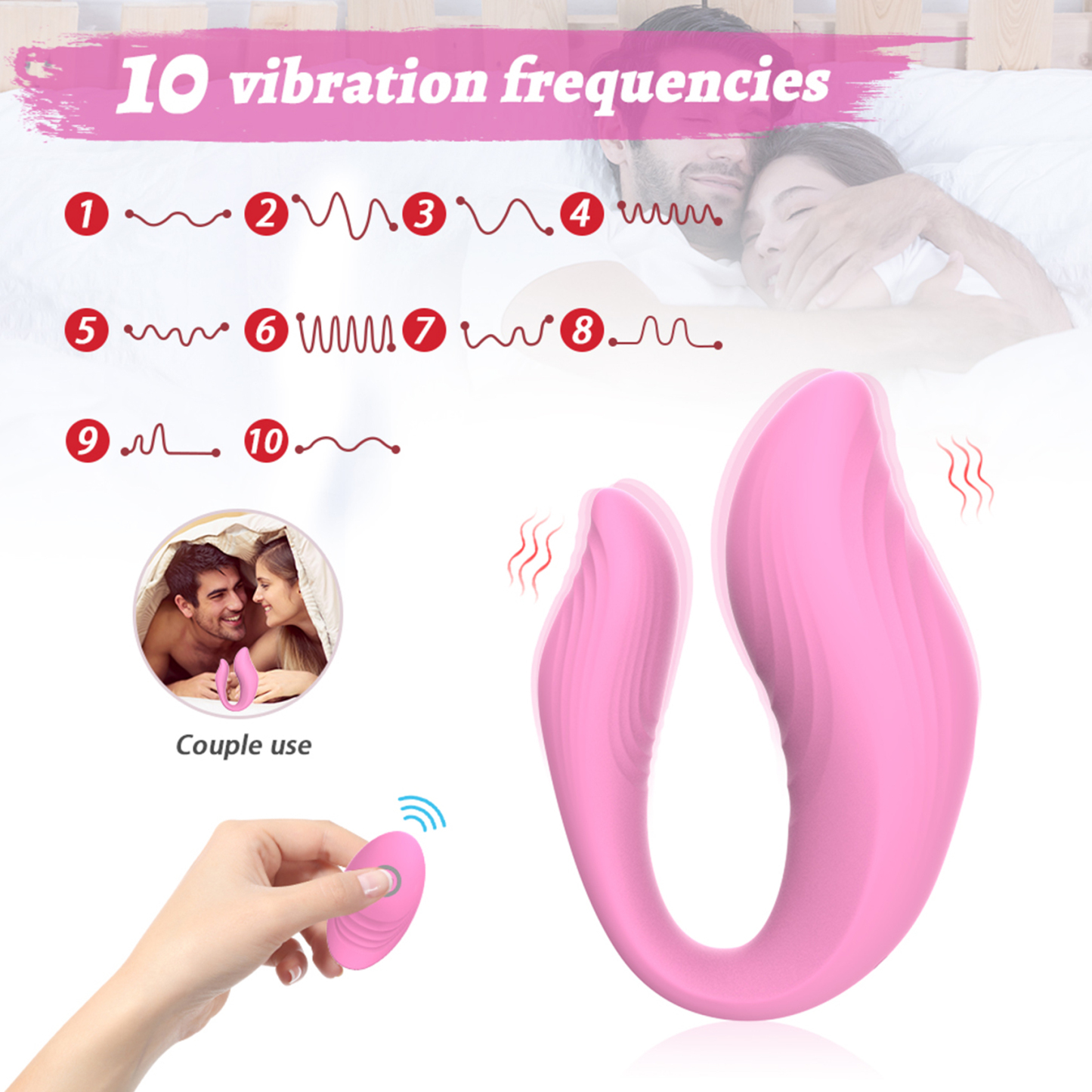 Remote Control vibrator for Anal and Clitoral Stimulation, Sex Toy for Women and Couples, Full silicone Panty Vibrating Butt Plug and 10 Vibration Modes for Pleasure at Both Ends