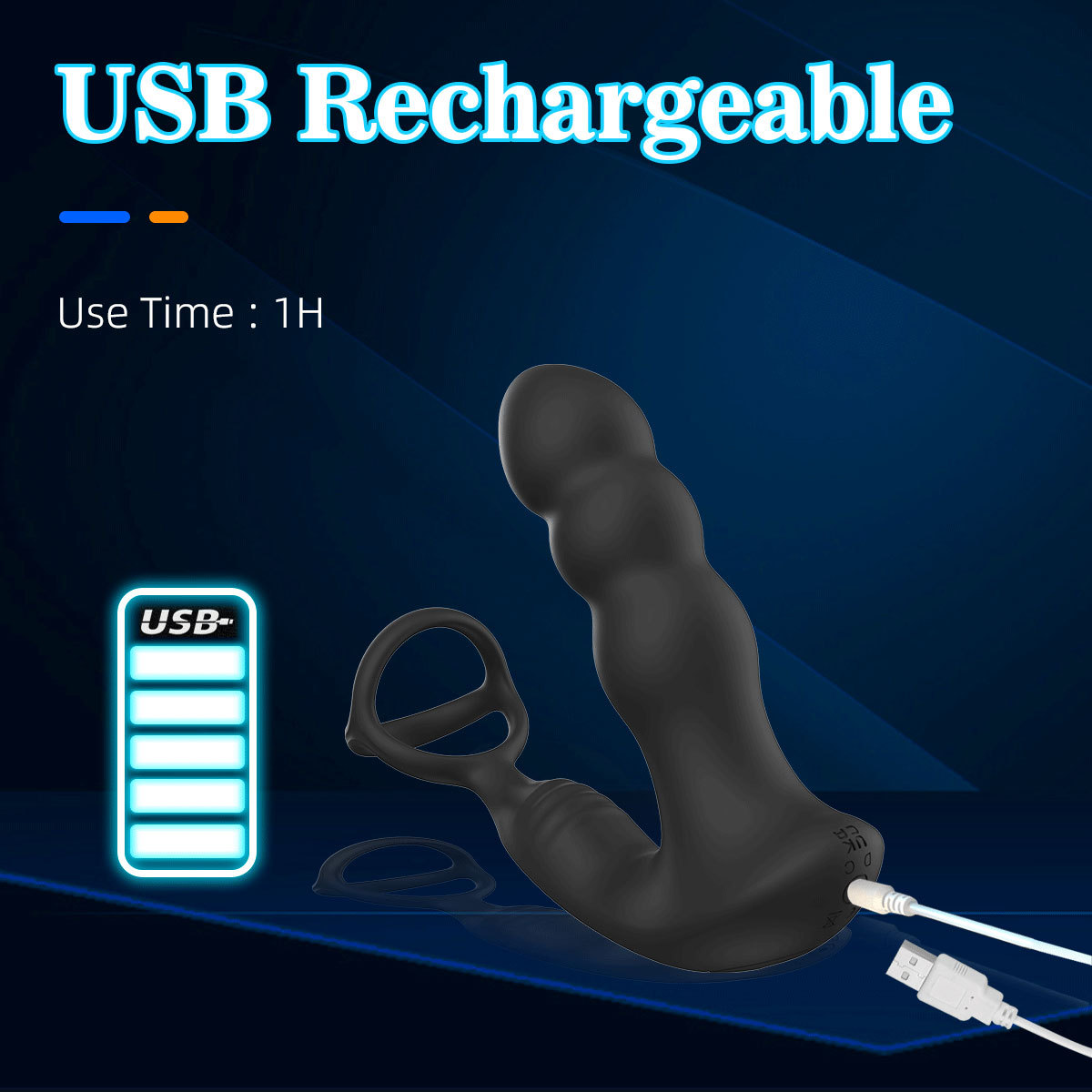 Thrusting Anal Prostate Massager, vibrating Butt Plug and Cock Ring for Gay Couples, LGBTQ sextoy with 8 Vibration Modes 360" rotation, Waterproof Wireless Remote Control for Men’s Anal Stimulation and Enhanced Pleasure