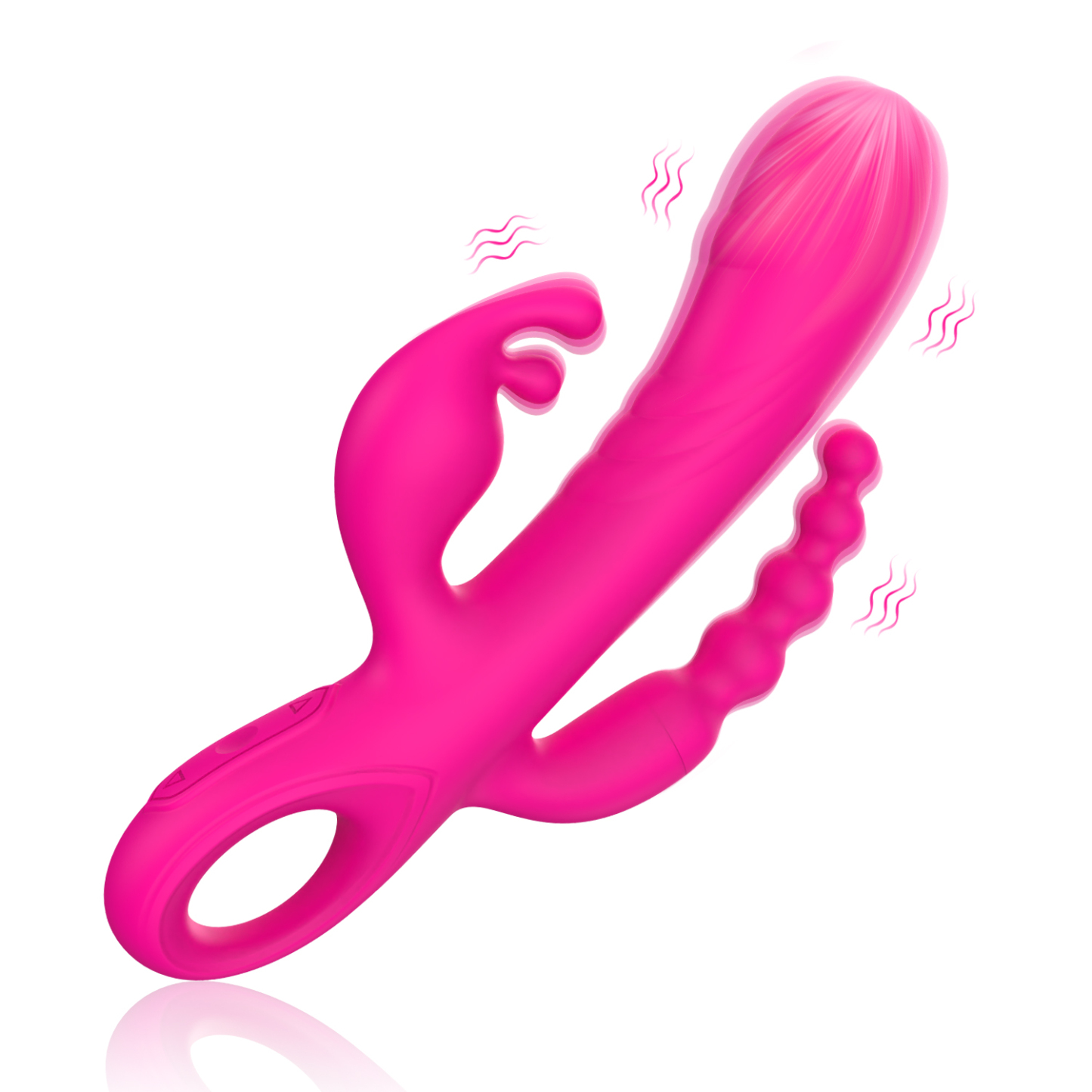 Thrusting G spot Vibrator for Women and Couple, Female Sex Toys Rabbit Vibrating Dildo for Clitoral Stimulation with 10 x10 x 10 Triple Vibration Modes, Tongue Toy for Women