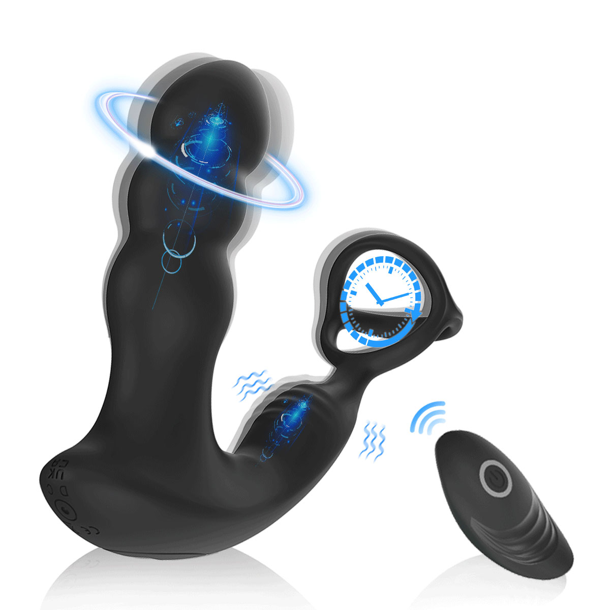 Thrusting Anal Prostate Massager, vibrating Butt Plug and Cock Ring for Gay Couples, LGBTQ sextoy with 8 Vibration Modes 360" rotation, Waterproof Wireless Remote Control for Men’s Anal Stimulation and Enhanced Pleasure