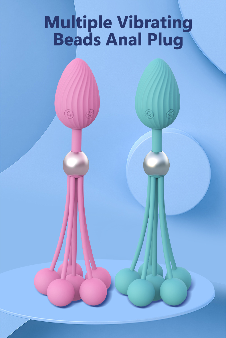 Multi-vibration beads anal plug Hot product for men and women, couples