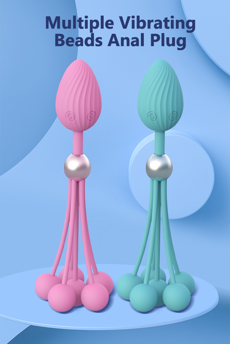 Multi-vibration beads anal plug Hot product for men and women, couples