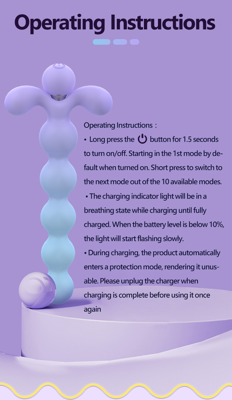 Bead Separation Teaser Anal vibrator female masturbator sex toys