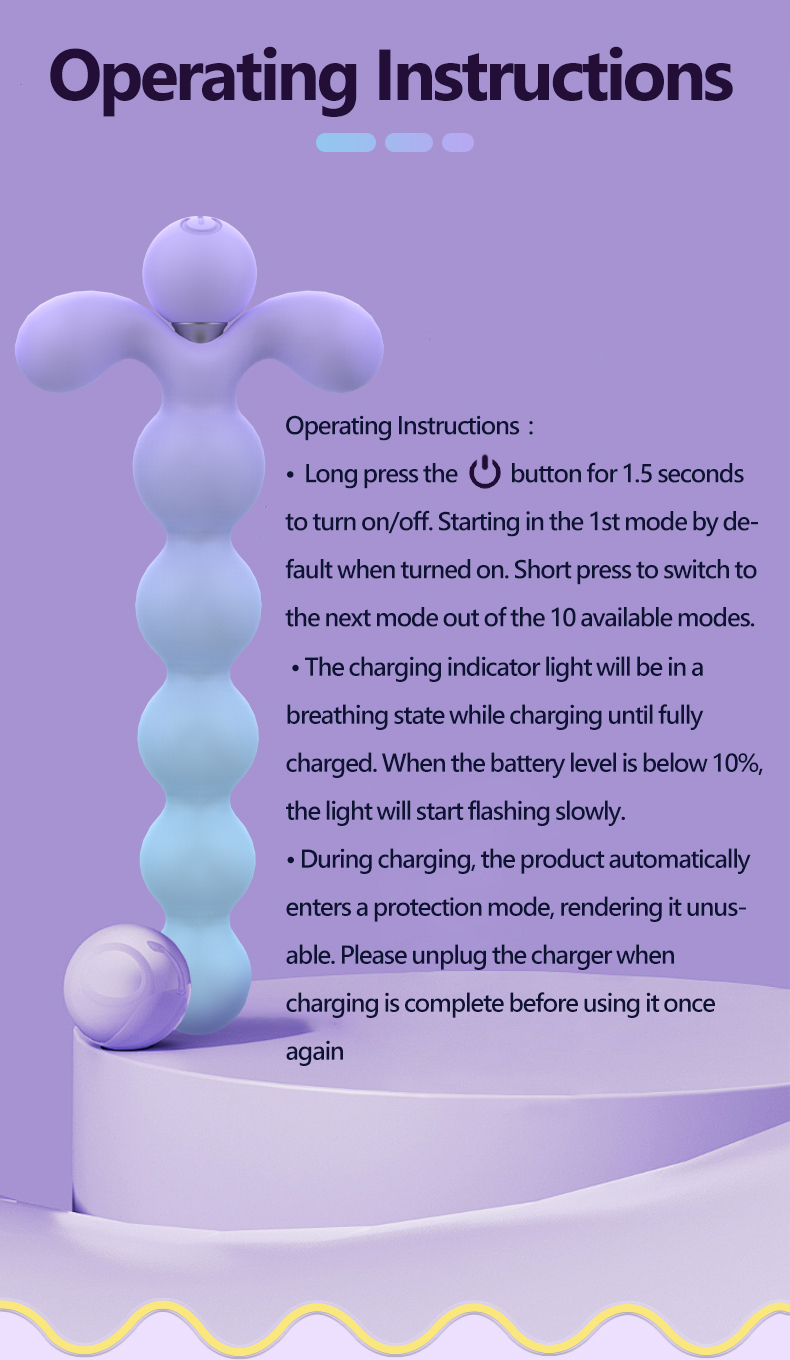 Bead Separation Teaser Anal vibrator female masturbator sex toys