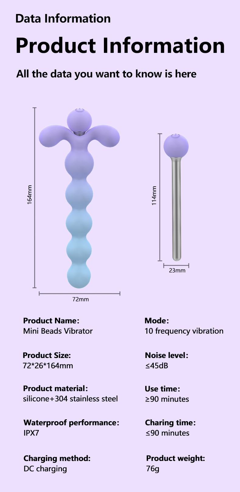 Bead Separation Teaser Anal vibrator female masturbator sex toys
