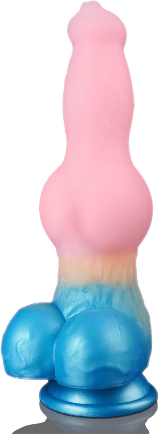 9.65" Monster Dildo Dragon Fantasy Dildo Dog Knot Dildo, Big Animal Dildo Giant Wolf Dildo with Strong Suction Cup, Massive Dildo Silicone Anal Dildo for G&P Spot Stimulation, Adult Toys for Women Men