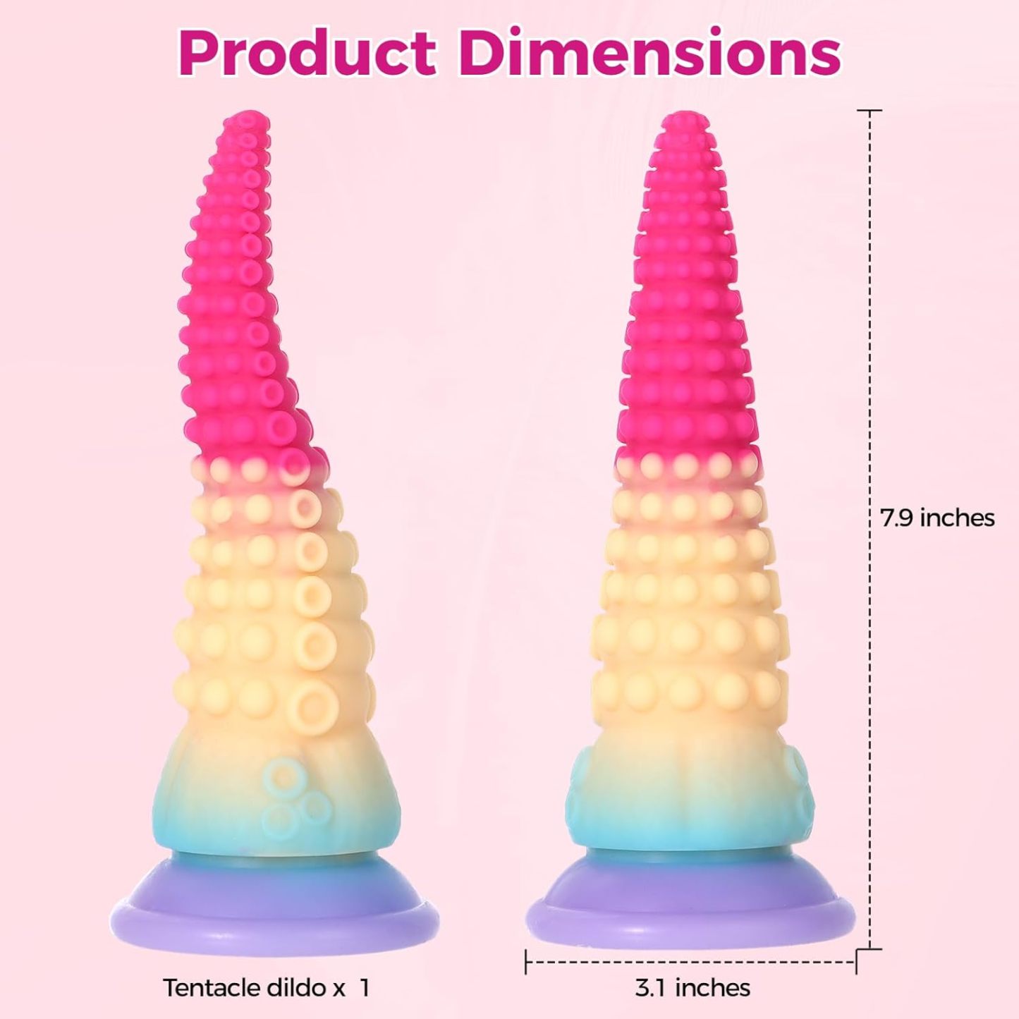 Long tapered tentacles fantasy octopus sex toy