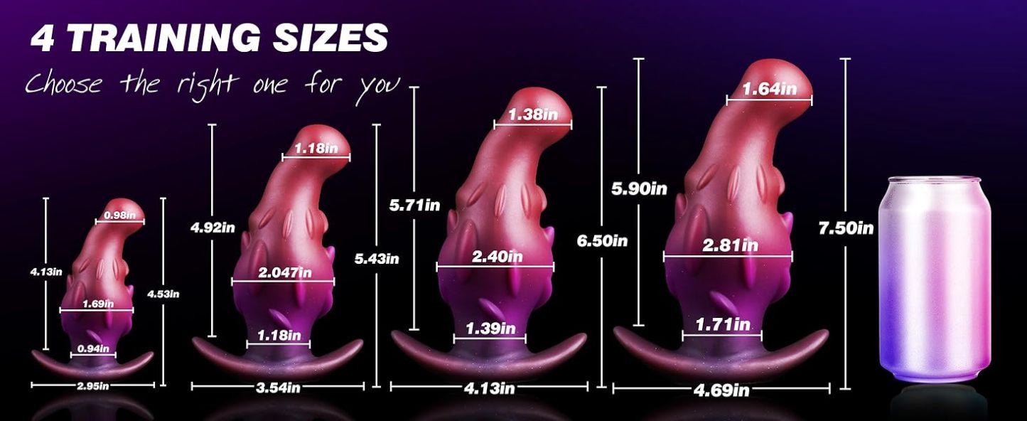 11.5cm Silicone Plug Prostate Toy, Small Butt Plug Soft Sex Toy Prostate Massager, Wearable Fantasy Toy Monster Dildo Sex Toy Trainer