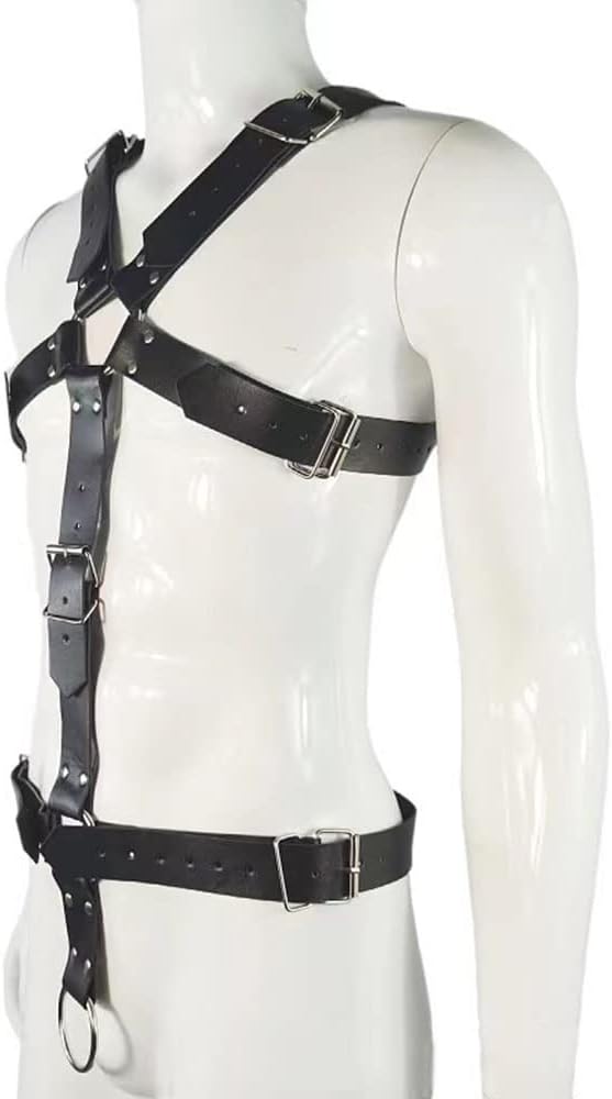 Men Adjustable Buckle Body Chest Garter Belt