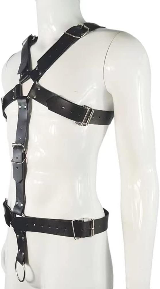 Men Adjustable Buckle Body Chest Garter Belt