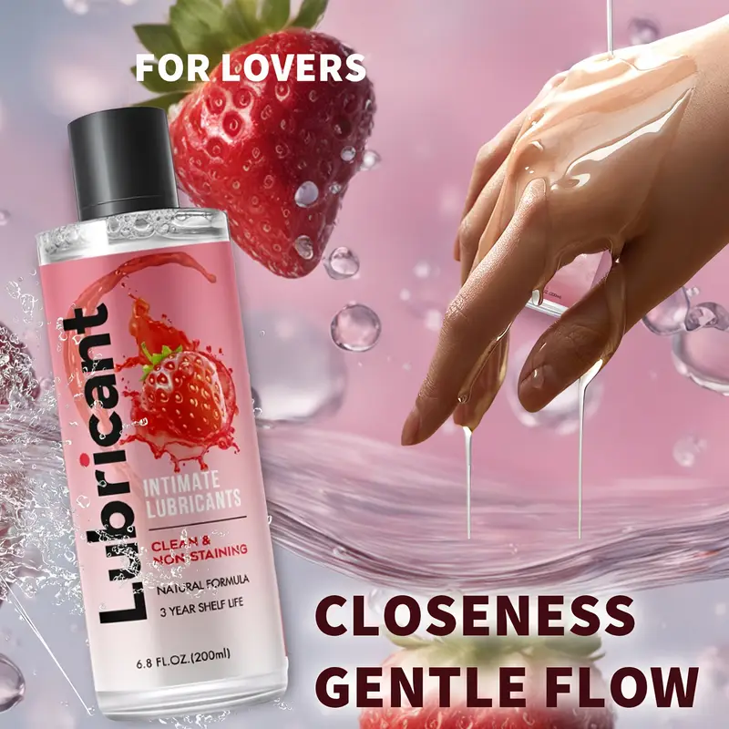 2 bottles of strawberry flavor, foreign trade lubricant female private care lubricant adult products