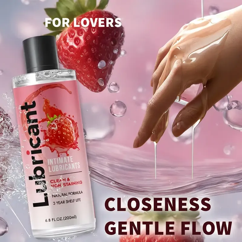 2 bottles of strawberry flavor, foreign trade lubricant female private care lubricant adult products