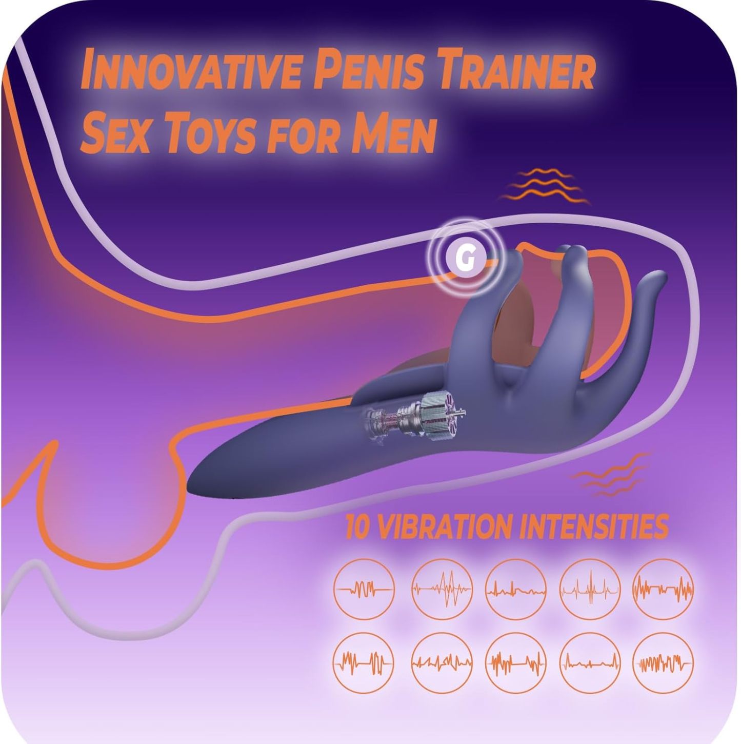 Male sex toy with 10 vibration modes