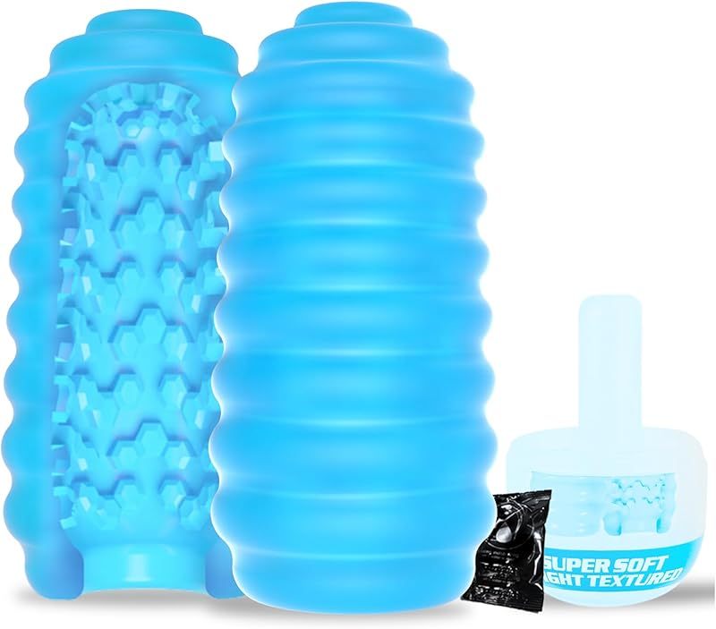 Male Masturbator Adult Sex Toys for Men - Spinning Textured Stroker Pocket Pussy for Men Masturbation, Ultra-Soft Stretchy Egg Penis Blowjob Sex Toy with Storage Box, Pocket Pussies Masturbators