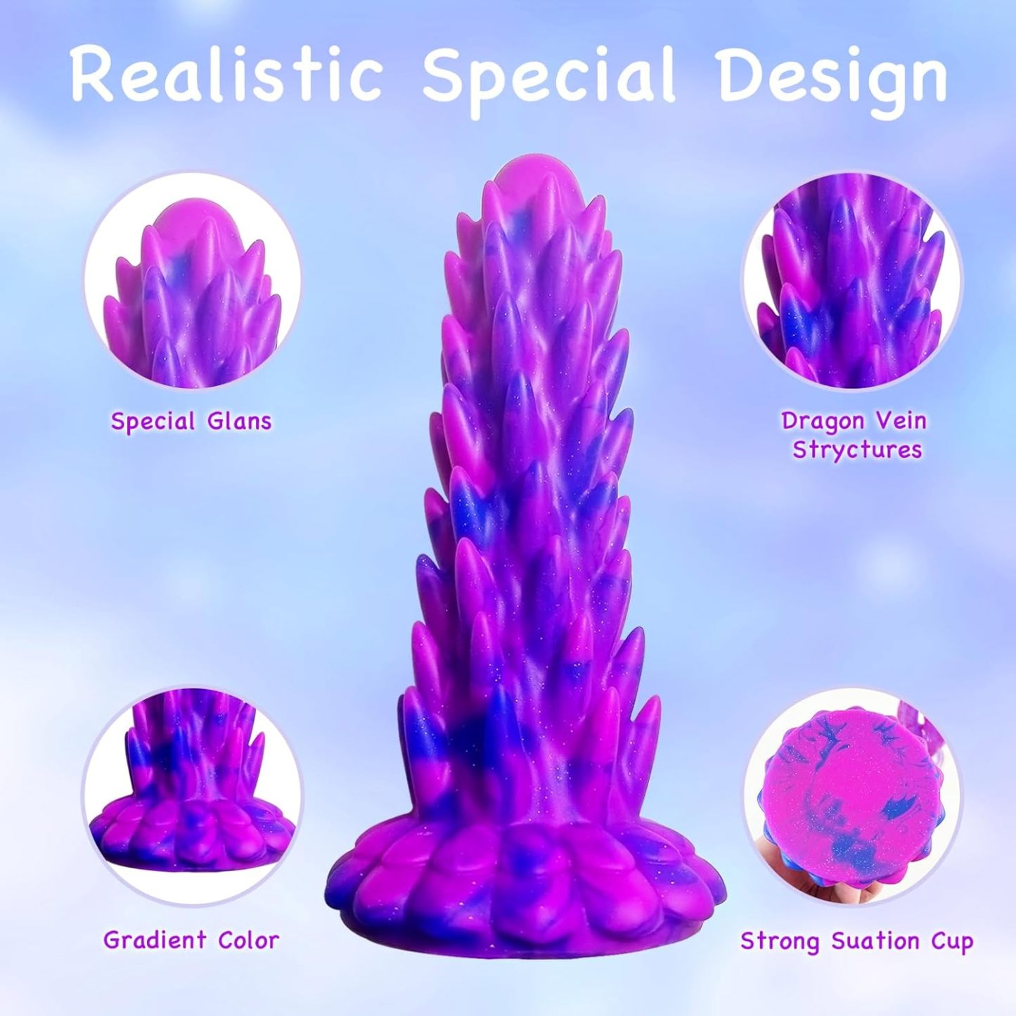 Unique Barbed 9.05 Inch Dragon Dildo