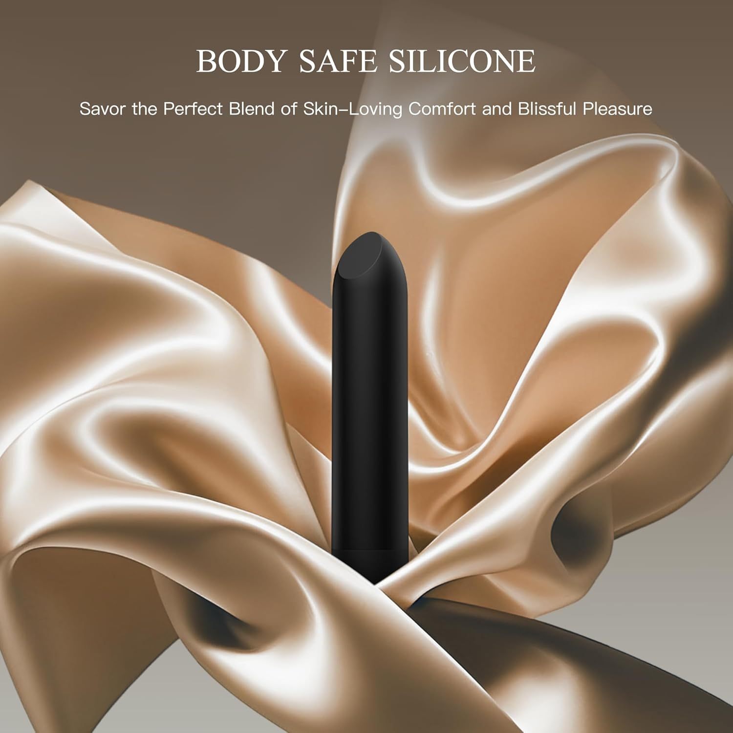 Bullet Vibrator with Angled Tip for Precision Clitoral Stimulation, Discreet Rejected Lipstick Vibe with 10 Vibration Modes Waterproof Nipple G-spot Stimulator Sex Toys for Women (Black)