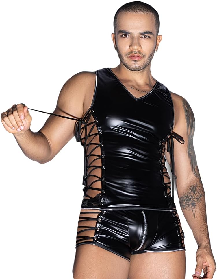 Men's cosplay bdsm role play sexy underwear