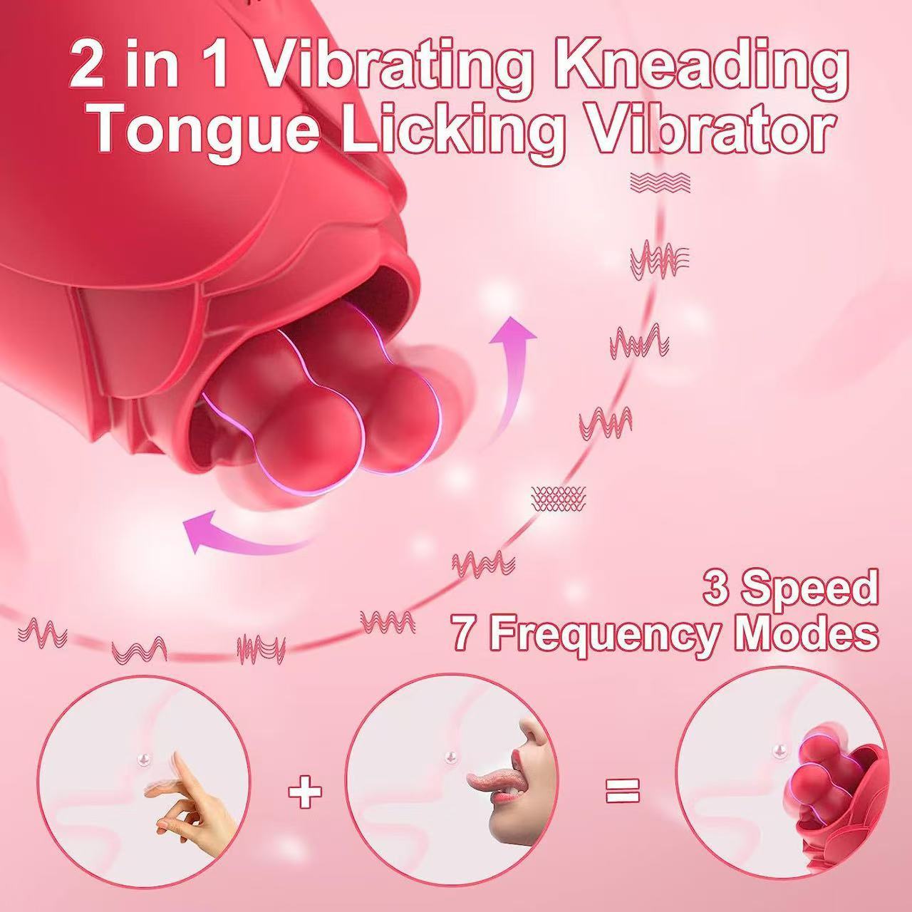 Foreign trade new Romeo Rose double tongue licking vibrator female clitoral nipple orgasm sex toys wholesale