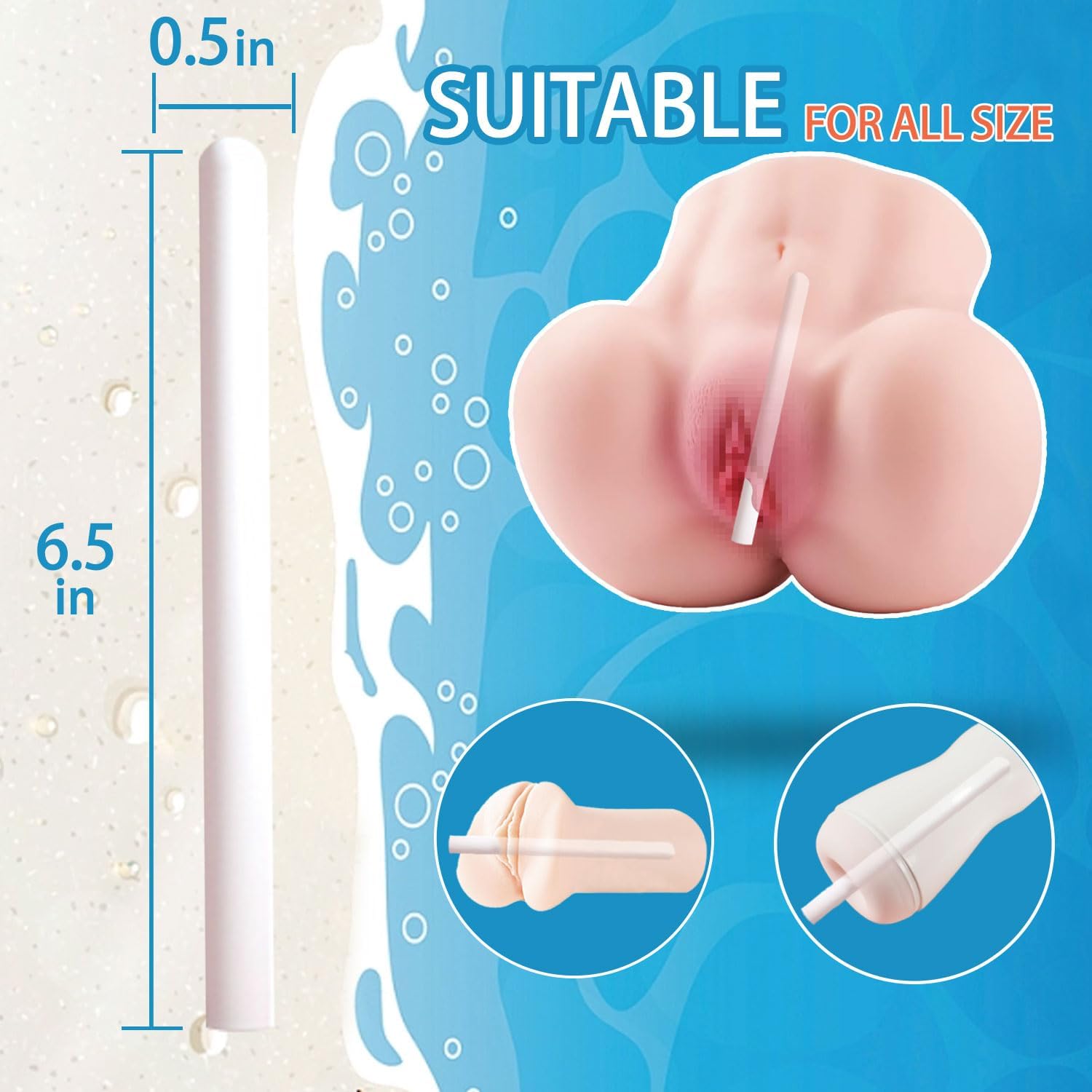 2Pcs Drying Sticks for Male Masturbator, Unbreakable Drying Rod for Sex Dolls Pocket Pussy, Reusable Water Absorption Rod Sex Toy Accessories for Male Adult Sex Toys