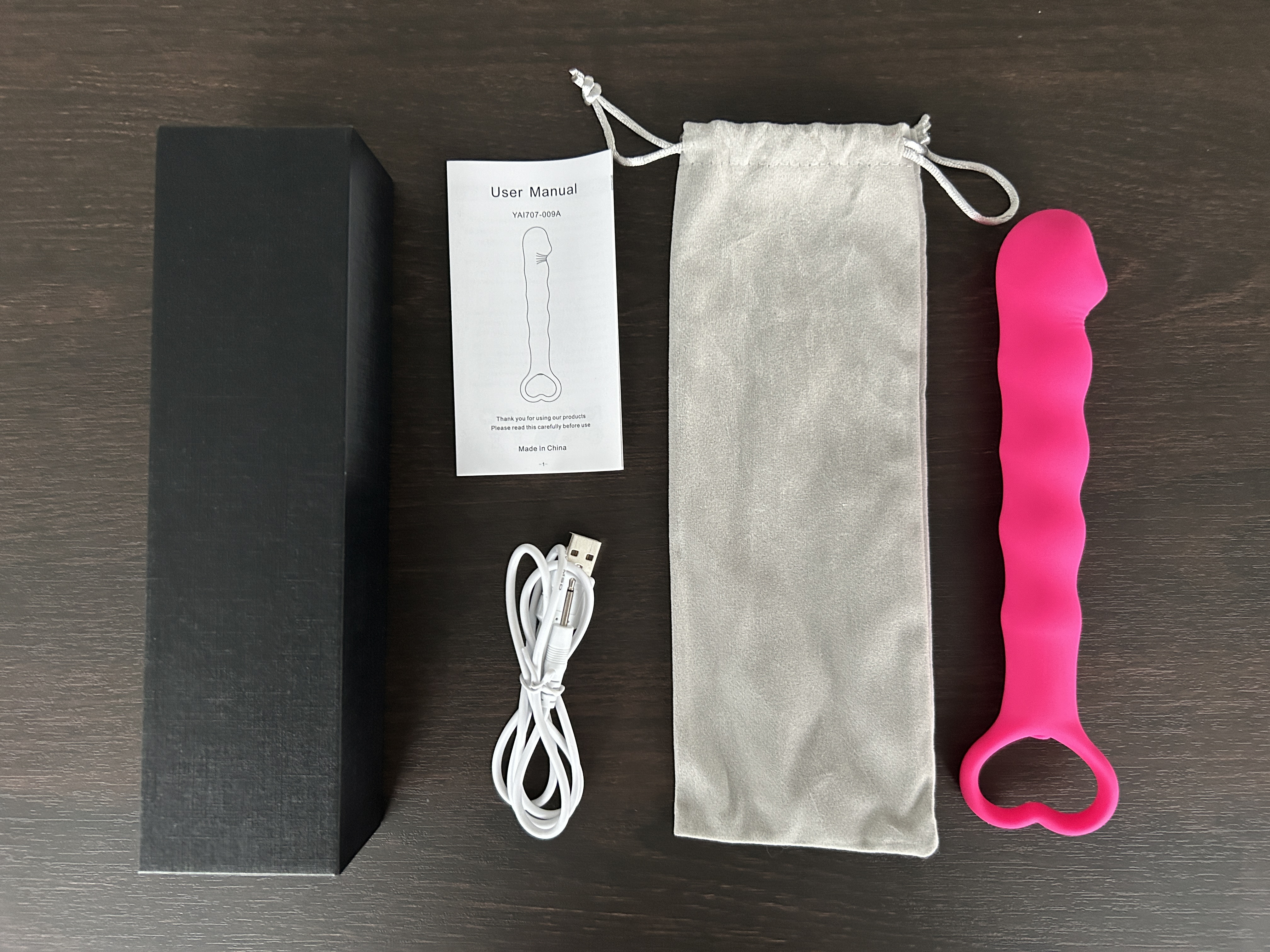 Wand Massager for Deep Penetration, Full Silicone Soft Vibrating Double Stimulation of Clitorial &G-Spot with Pull Ring Control. 10 foration wodes wveteroroot Wireless Pink Dildo for Women & couples