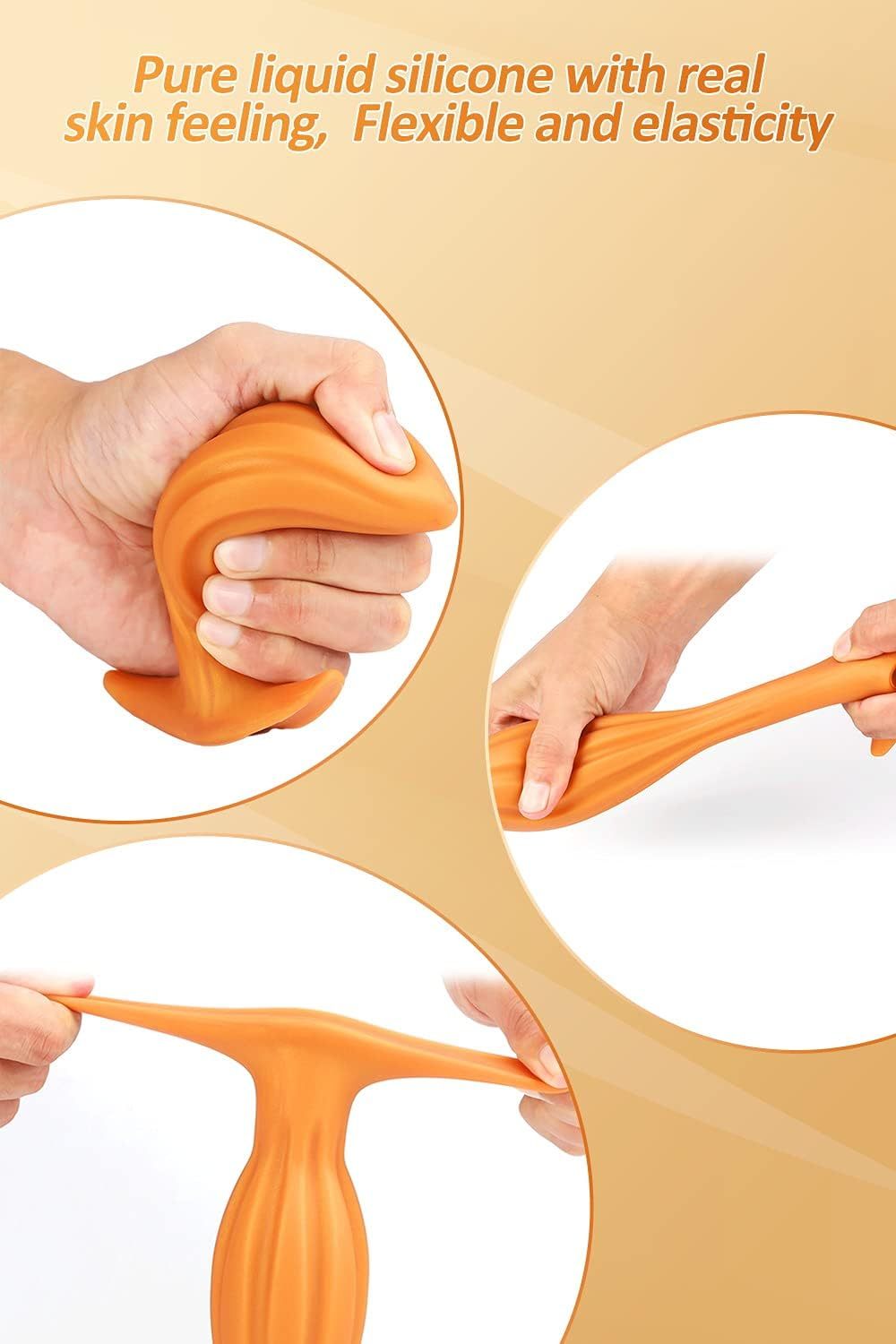 Ultra-soft anal plug flexible liquid prostate massage
