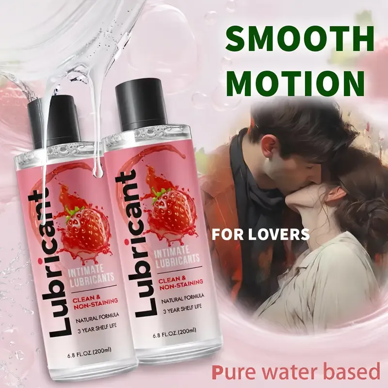 2 bottles of strawberry flavor, foreign trade lubricant female private care lubricant adult products