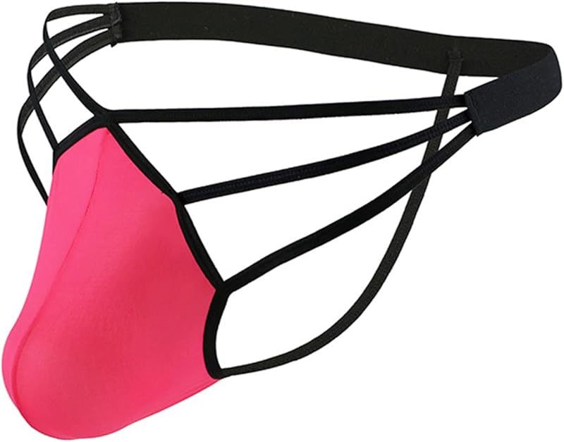 AOWAWO Men's Sexy Ice Silk Thong