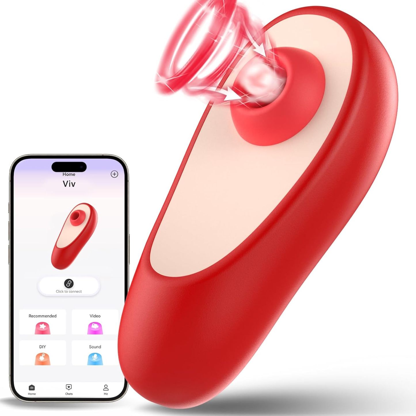Sucking Vibrator Sex Toys for Women - MOOLIGIRL Clitoral Suction & Vibrating Stimulator, 7 Modes Rechargeable Mini Discreet Adult Toys for Female Couples, Anal Nipple Clit Sucker Rose Sex Toy