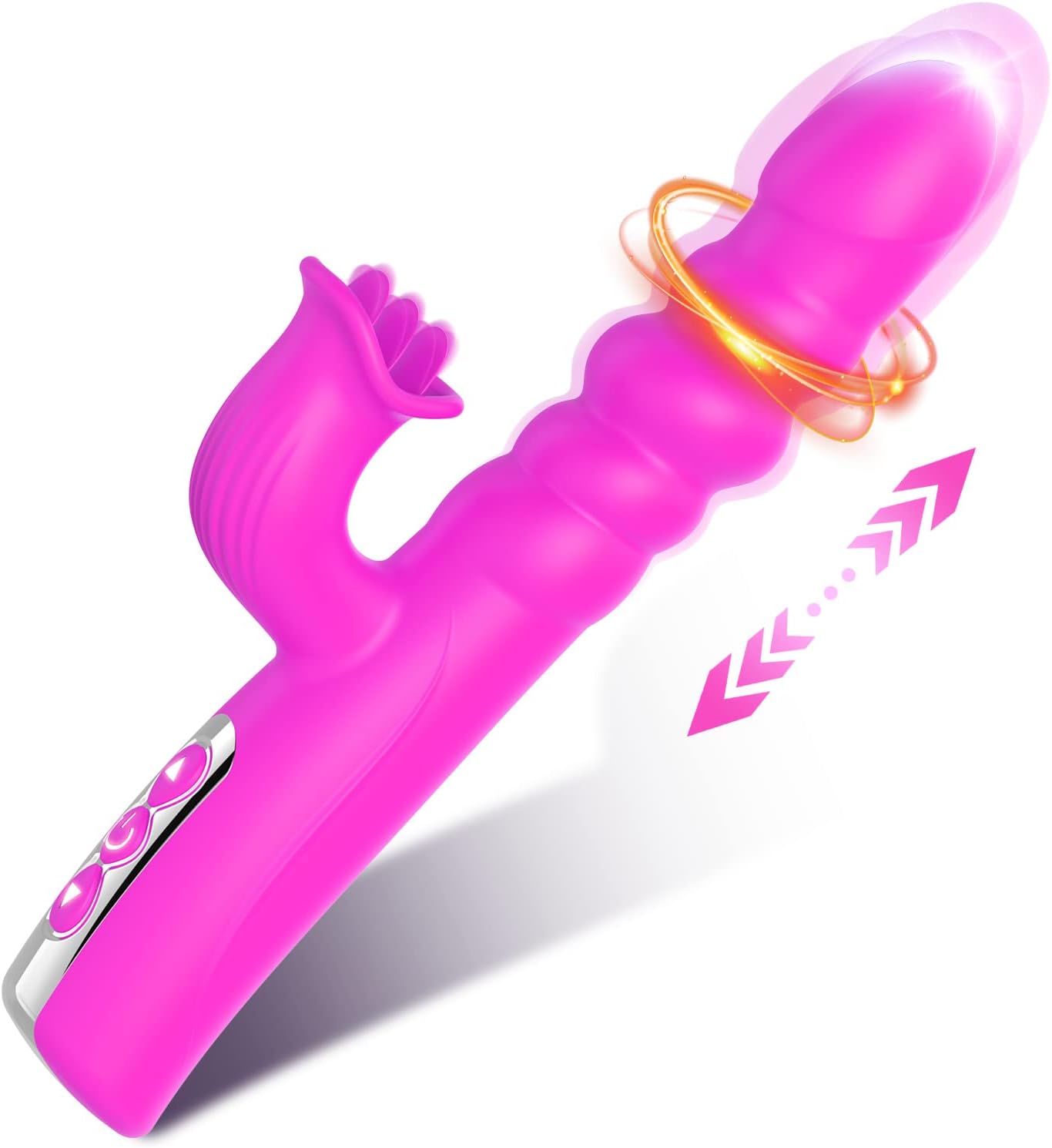 Thrusting Vibrator for Female Sex Toy G Spot Clitoral Vibrators Adult Toys for Women CouplesThrusting Dildo with 8 Rotating Vibrating Telescopic Modes
