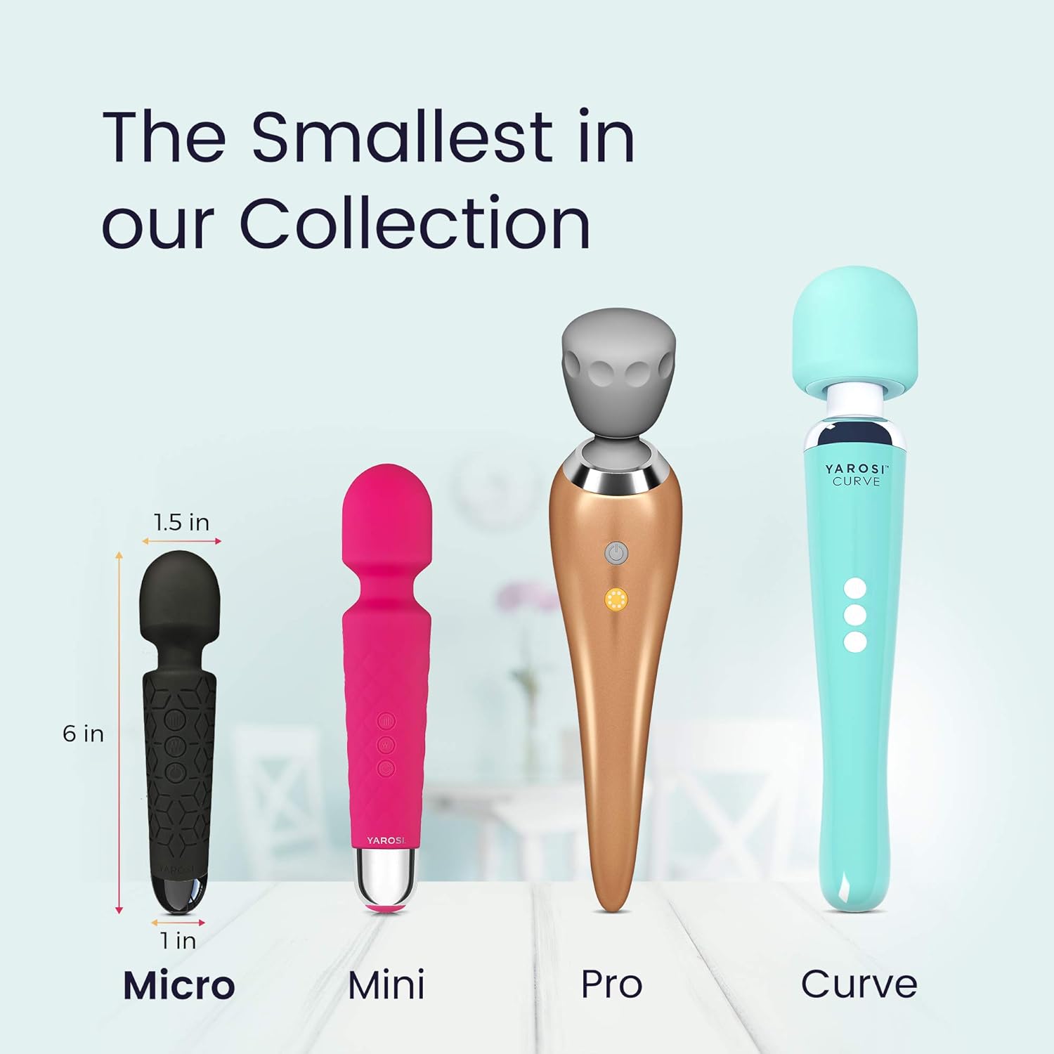 Yarosi Micro Personal Massage Device Smallest and Strongest Cordless Handheld Massager - Powerful - Best for Travel - Magic Stress Away - Perfect on Back Legs Hand Pains and Sports Recovery