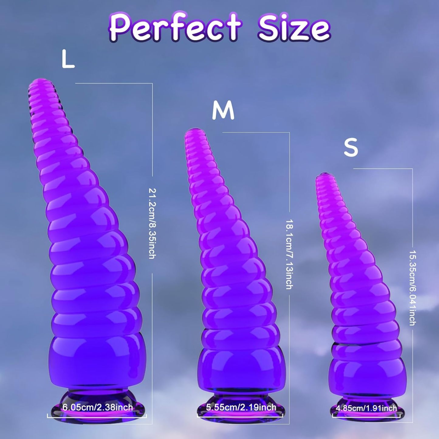 Monster dragon dildos in a set of 3 sizes