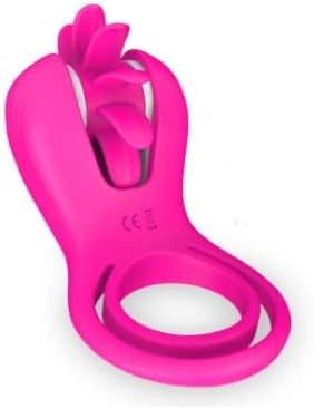 Tongue Licking Gear Vibrating Ring Penis Ring Male Female Couple Sharing Clitoris Nipple and Stimulation Waterproof Rechargeable Lock Sperm Ring