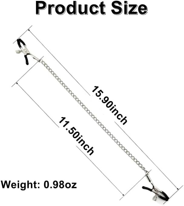BDSM Nipple Toys Adjustable Metal Nipple Clamps, Nipple Clamps Sexual Pleasure Tools for Women Couples, Nipple Clips Breast Flirting Stimulation, Nipple Rings BDSM Adult Sex Toys Bondage Wellness