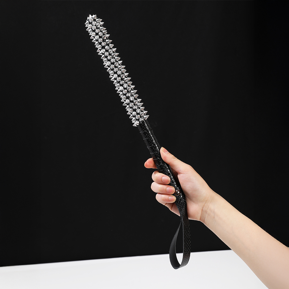 Punk Set Sex Spanking Paddle Whip PU Leather Sex Whip Adult SM Tool Flirting Restraint Bondage Adult Sex Toys for Couples Adult BDSM Role Playing Sex Whip Sex Whip Adult Sex Toys (Black)