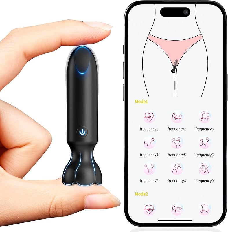 Mini Bullet Vibrator Adult Toys - Vibrators App Controlled Female Sex Toys with 9 Vibration Modes, Lipstick G Spot Dildo Clitoral Vibrator, Long Distance Discreet Vibrator for Women & Couples (Pink)