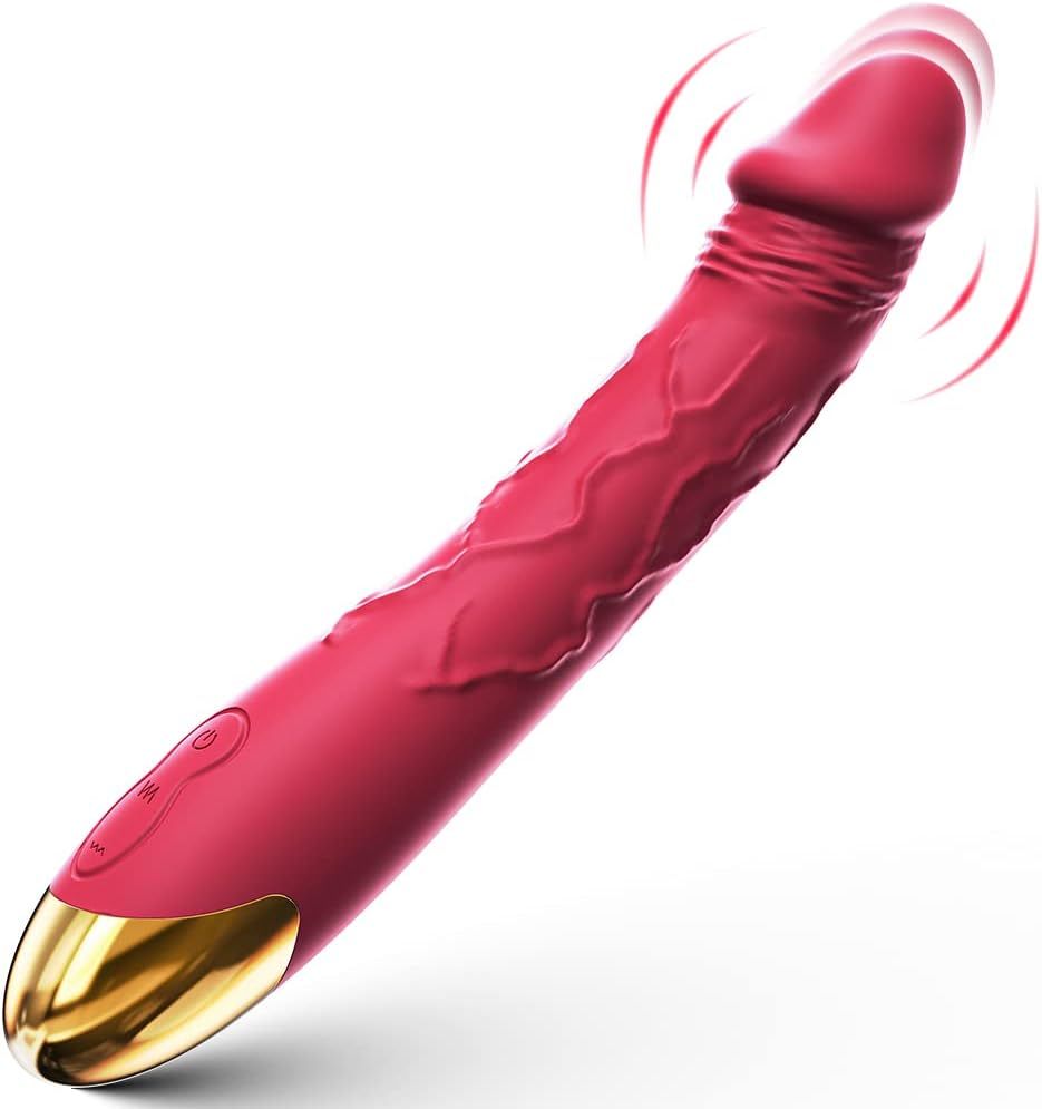 7.6 Inch Realistic Dildo Vibrator for Women,10 Powerful Vibration Modes for Clitoral and G-spot Stimulation, Waterproof Rose Adult Sex Toys for Women and Couples