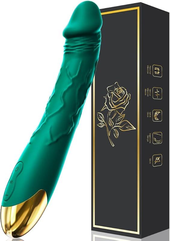 7.6 Inch Realistic Dildo Vibrator for Women,10 Powerful Vibration Modes for Clitoral and G-spot Stimulation, Waterproof Rose Adult Sex Toys for Women and Couples
