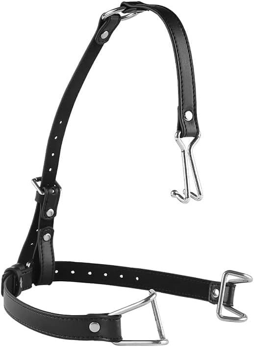 Hook Claw Mouth Spreader & Nose Hook,Open Mouth Gag for Sex Fetish Restraints,BDSM Adjustable Slave Harness Sex Toy for Men and Women