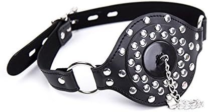 SM Adult Bondage Gear & Accessories - Bit Ball Gag with Metal Chain,Female Bondage BDSM Accessories,Sexual Fun & Fetish Play