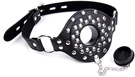 SM Adult Bondage Gear & Accessories - Bit Ball Gag with Metal Chain,Female Bondage BDSM Accessories,Sexual Fun & Fetish Play