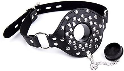 SM Adult Bondage Gear & Accessories - Bit Ball Gag with Metal Chain,Female Bondage BDSM Accessories,Sexual Fun & Fetish Play