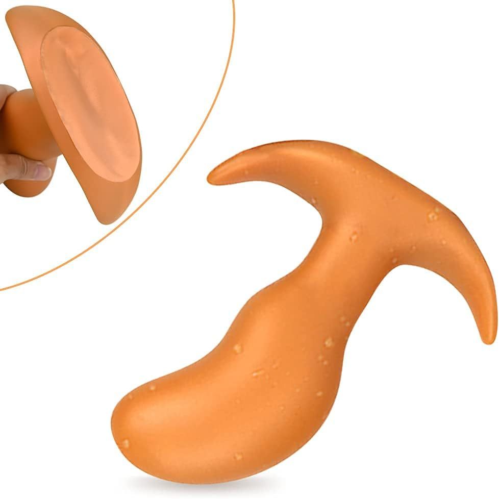 Super Soft Anal Plug, Sex Factory Flexible Liquid Silicone Butt Plug Prostate Massage G-spot Dildo Anal Trainer Kit for Beginner Advanced Players