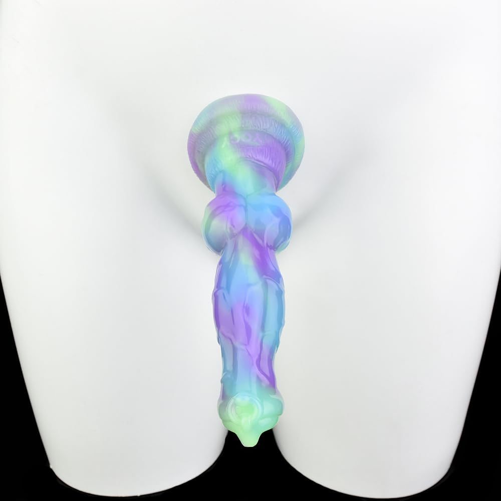 Small Dog Dildo for Beginner, 7inch Realistic Thin Monster Dildos with Knot and Suction Cup, Fantasy Silicone Fake Penis Adult Anal Sex Toy for Women G Spot and Men Gay Strap on Play