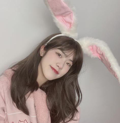Cute Bunny Ears Headband Rabbit Cosplay Costume Accessories Hairband for Makeup Face Washing Halloween Animal Headband