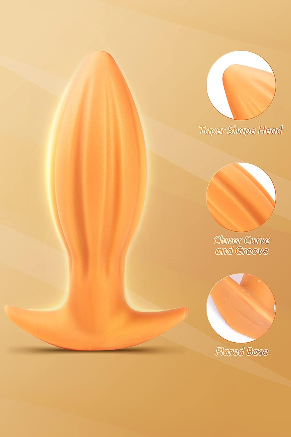 Ultra-soft anal plug flexible liquid prostate massage