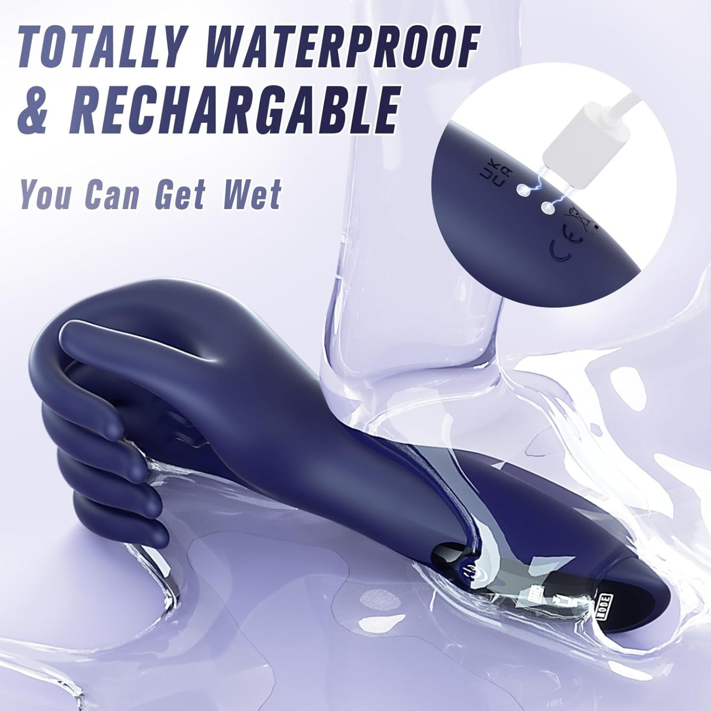 Male penis vibrator with 9 vibration modes and LCD display