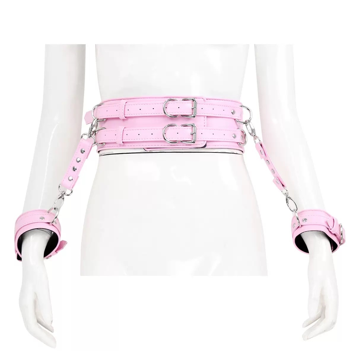 Hand Restraints and Waist Belt Fetish Bondage Sex Toys, Wrist Cuffs Adult Bondage Games Sex Toys Woman